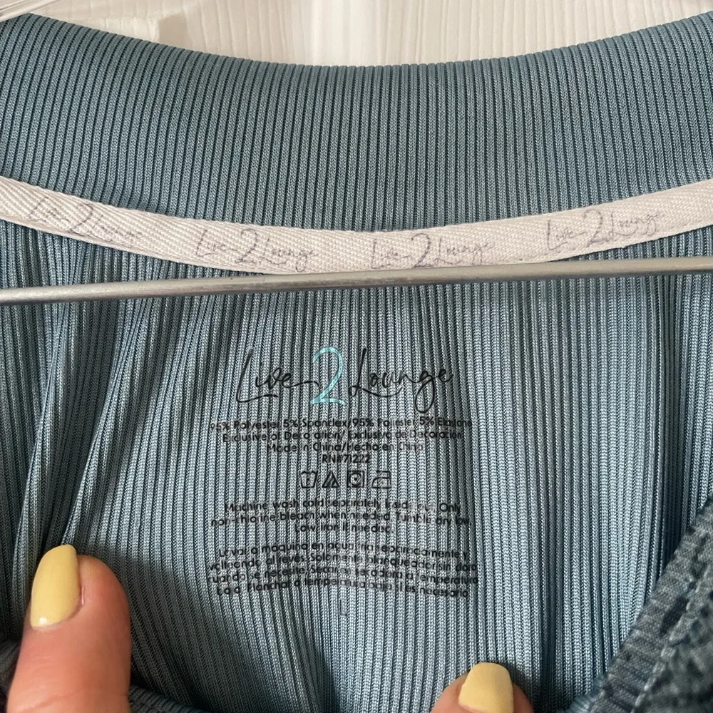 Live 2 Lounge Cozy Blue Women's Pajama Set - Picture 2 of 10